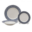Danny Home 18 Piece Porcelain Plate Dinner Set White Blue at Zubaidas Homestore