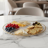 Danny Home 2 Grid Glass Serving Platter 33cm at Zubaidas Homestore Pakistan