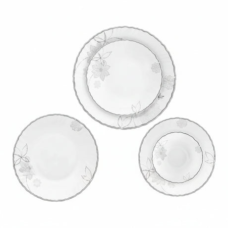 Danny Home 24 Pieces Dinner Set Floral White at Zubaidas Homestore