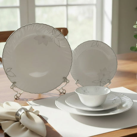 Danny Home 24 Pieces Dinner Set Floral White at Zubaidas Homestore Pakistan