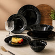 Danny Home 26 Pieces Black Opal Glass Dinner Set Black at Zubaidas Homestore Pakistan