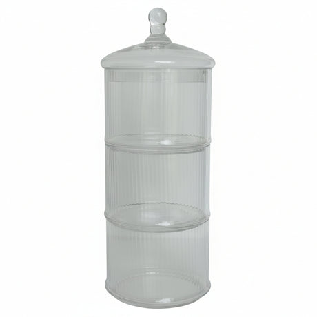 Danny Home 3 Layer Glass Jar 39cm at Zubaidas Homestore. Most Trusted Home Store in Pakistan