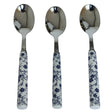 Danny Home 3 Piece Floral Handle Dessert Spoon Set 16 cm at Zubaidas Homestore