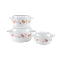Danny Home 3 Piece Pink Rose Opal Casserole Set at Zubaidas Homestore