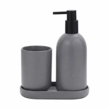 Danny Home 3 Pieces Matt Grey Bath Set at Zubaidas Homestore