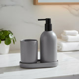 Danny Home 3 Pieces Matt Grey Bath Set at Zubaidas Homestore Pakistan