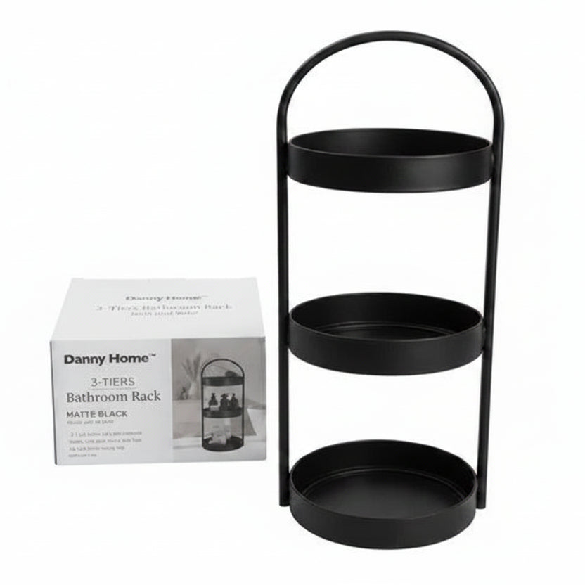 Danny Home 3 Tier Bathroom Rack Black at Zubaidas Homestore 