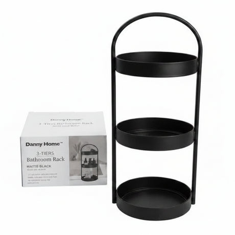 Danny Home 3 Tier Bathroom Rack Black at Zubaidas Homestore 