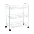 Danny Home 3 Tier Metal Storage Trolley White at Zubaidas Homestore Pakistan