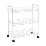 Danny Home 3 Tier Metal Storage Trolley White at Zubaidas Homestore Pakistan