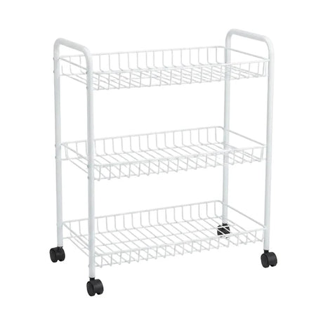 Danny Home 3 Tier Metal Storage Trolley White at Zubaidas Homestore Pakistan
