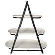 Danny Home 3 Tier Serving Stand with Porcelain Platters at Zubaidas Homestore