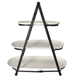 Danny Home 3 Tier Serving Stand with Porcelain Platters at Zubaidas Homestore