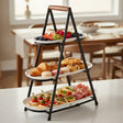 Danny Home 3 Tier Serving Stand with Porcelain Platters at Zubaidas Homestore Pakistan