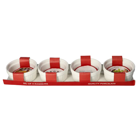 Danny Home 4pcs White Cake Dish Ramekin 8.8cm at Zubaidas Homestore