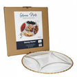 Danny Home 5 Grid Glass Serving Platter 33cm at Zubaidas Homestore Pakistan