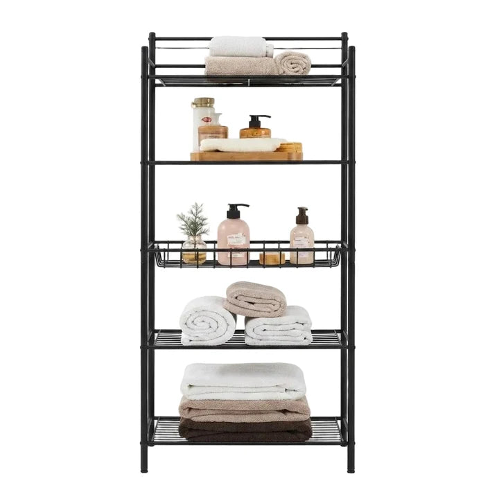 Danny Home 5 Layer Towel Tower Black at Zubaidas Homestore - House of The Largest Collection of Bathroom Essentials in Pakistan