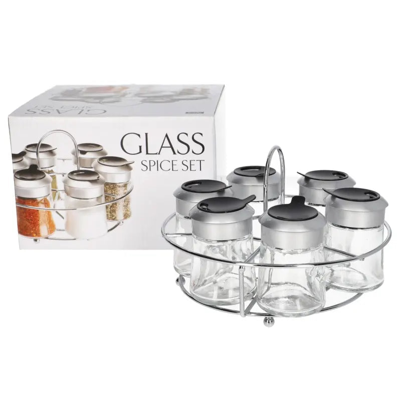 Danny Home 6 Pieces Seasoning Bottle Set With Stand 60ml at Zubaidas Homestore 