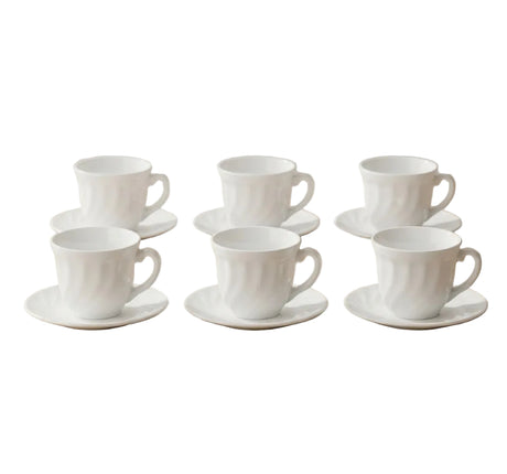 Danny Home 6 Pieces Tea Cups and Saucers Set 190ml at Zubaidas Homestore 