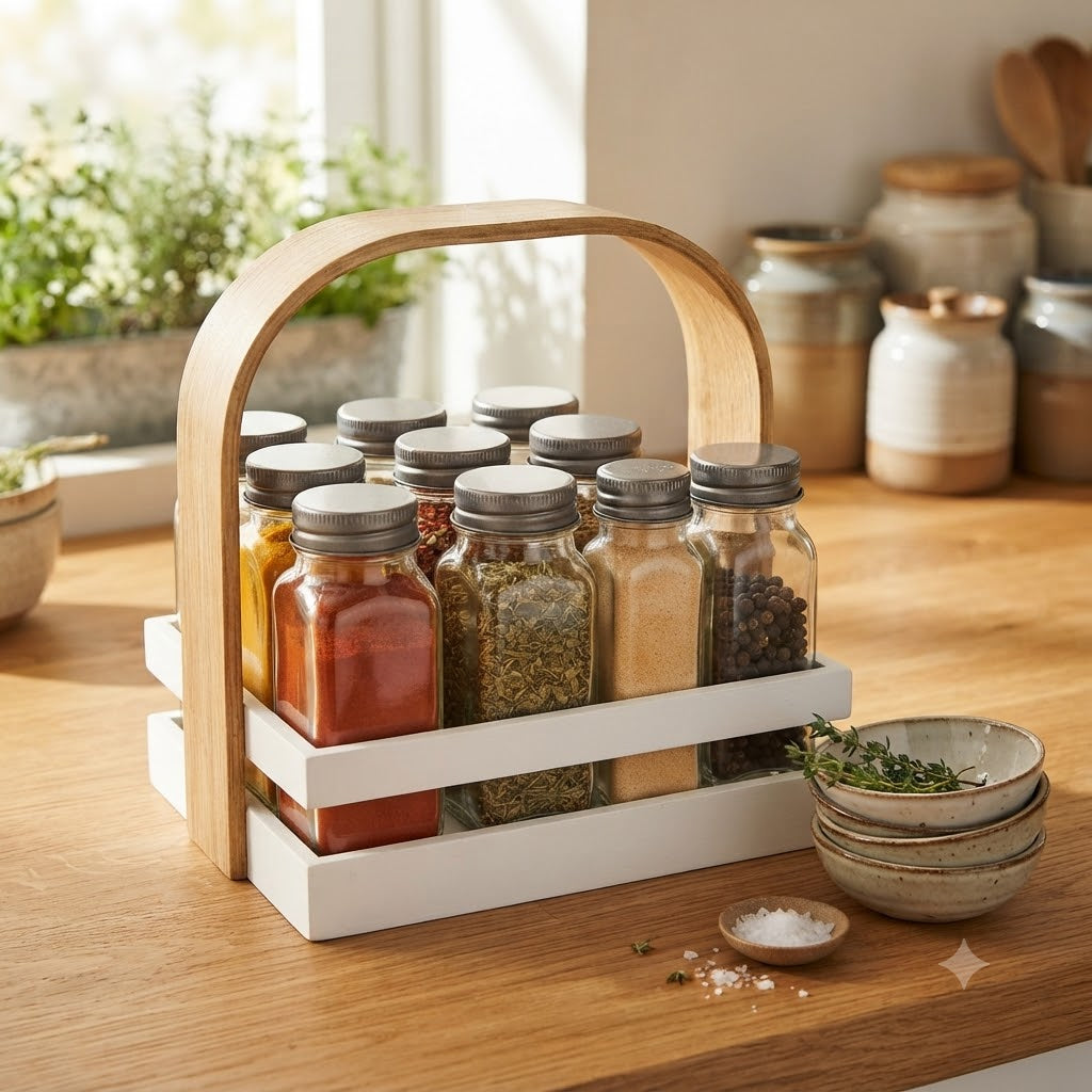 Danny Home 9 Pieces Spice Jar with Rack holder at Zubaidas Homestore Online Pakistan