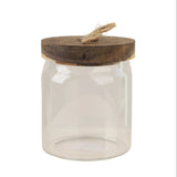 Danny Home Acacia Wood Lid Glass Jar 500ml at Zubaidas Homestore Pakistan
