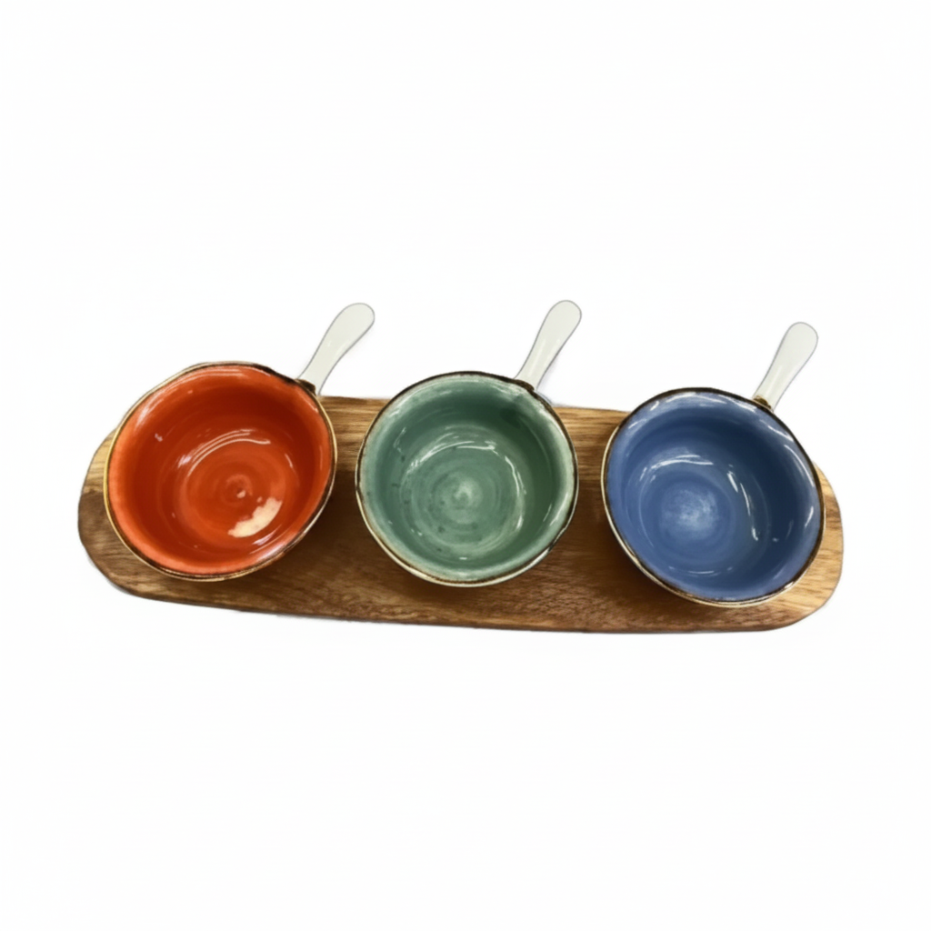 Danny Home Acacia Wooden Board With Bowls 4 Pieces at Zubaidas Homestore Pakistan