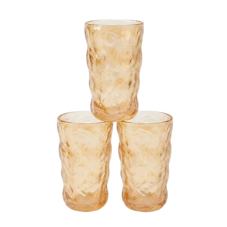 Danny Home Amber Textured Glass Set 3 Pcs at Zubaidas Homestore