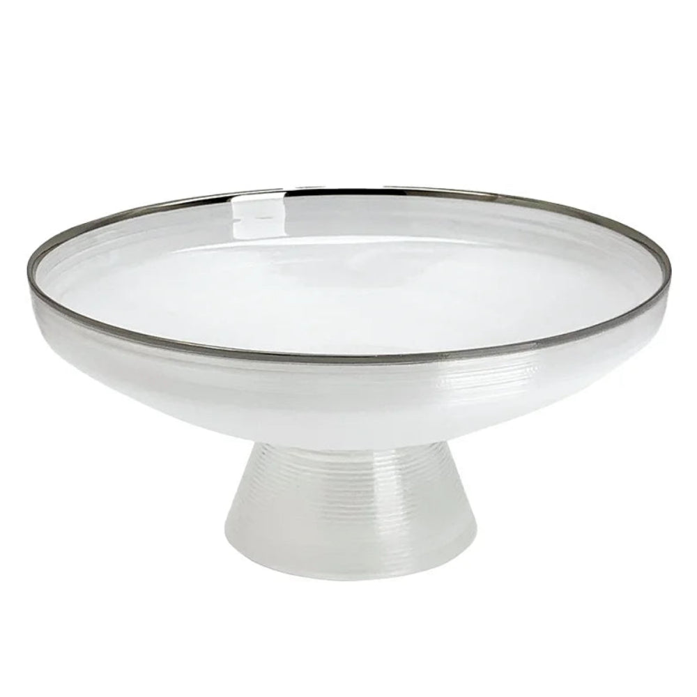 Danny Home Arctic Mist Glass Fruit Plate 33 cm at Zubaidas Homestore