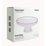 Danny Home Arctic Mist Glass Fruit Plate 33 cm at Zubaidas Homestore - House of the best Collection of Fruit Plates in Pakistan