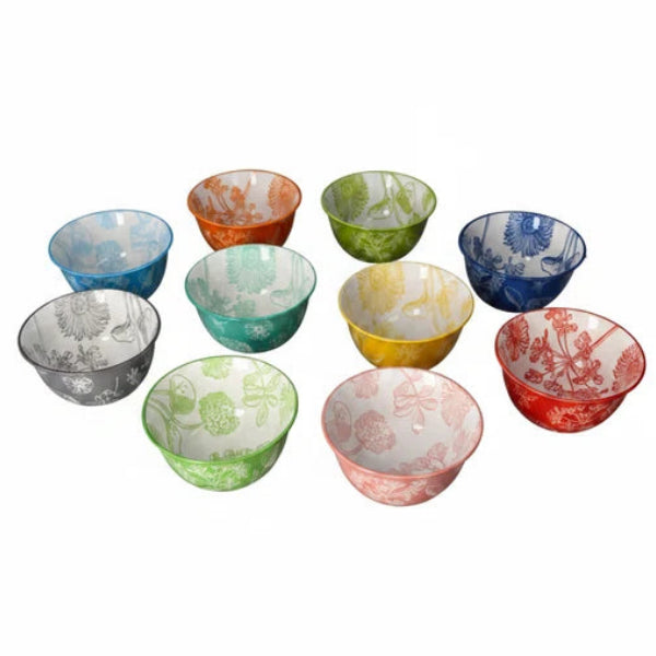 Danny Home Assorted Design Ceramic Bowl 10 Pieces Set at Zubaidas Homestore - House of The Biggest Collection of Serving Bowls in Pakista