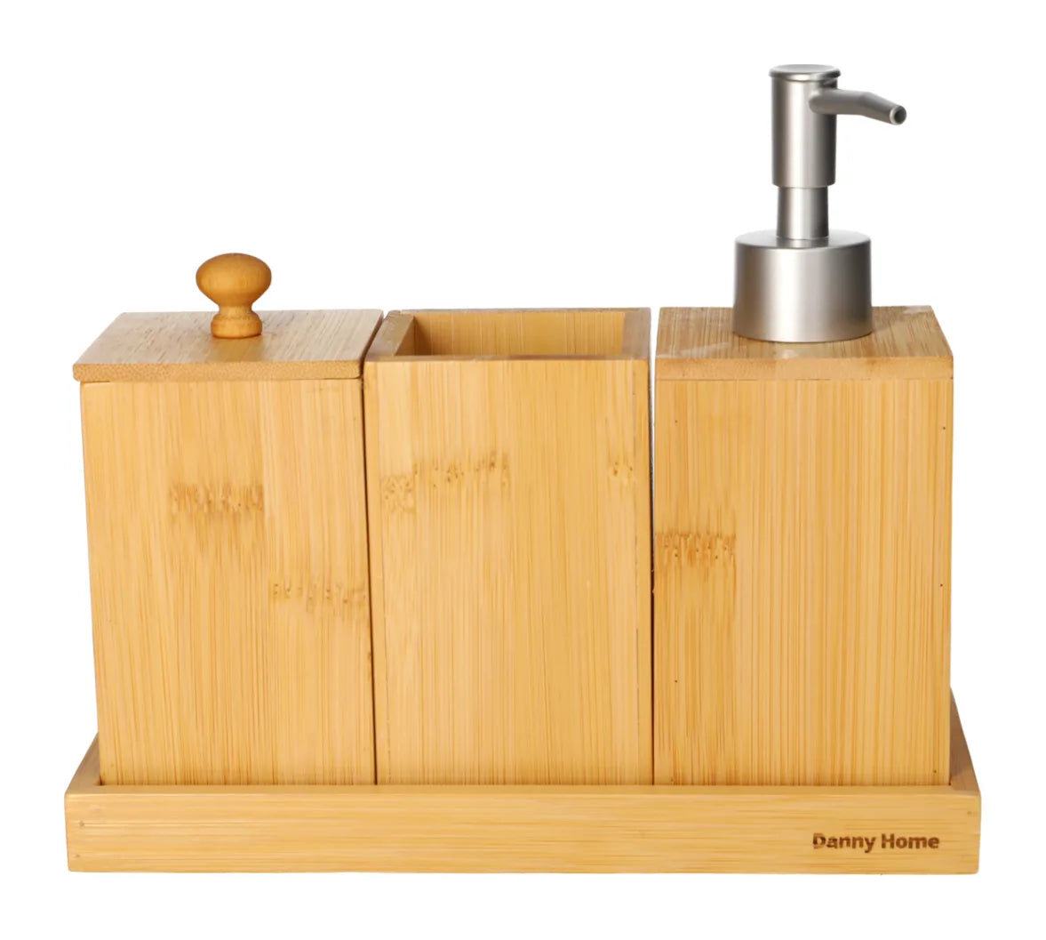 Danny Home Bamboo Bathroom Accessory 4 Pieces Set at Zubaidas Homestore Pakistan