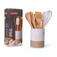 Danny Home Bamboo Spoon Set 8 Pieces With Ceramic Holder at Zubaidas Homestore Pakistan