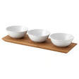 Danny Home Bamboo Tray and Ceramic Bowls 4 Pieces Set at Zubaidas Homestore Pakistan