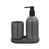 Danny Home Bathroom Accessories Set Speckled Stone Grey at Zubaidas Homestore