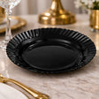 Danny Home Black Opal Glass Scalloped Plate 27cm at Zubaidas Homestore 