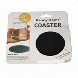 Danny Home Black Silicone Coaster 4 Pieces Set at Zubaidas Homestore 