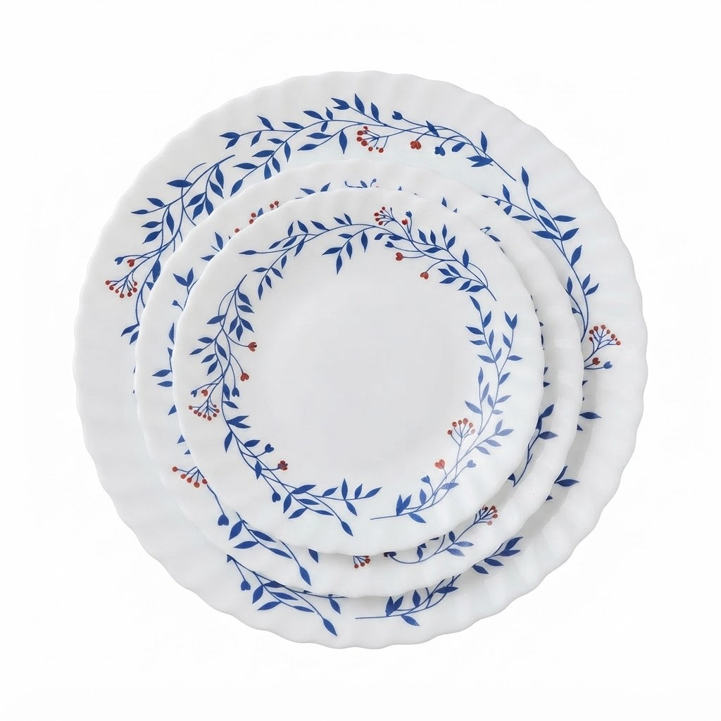 Danny Home Blue Botanical Dinner Set 18 Pieces at Zubaidas Homestore
