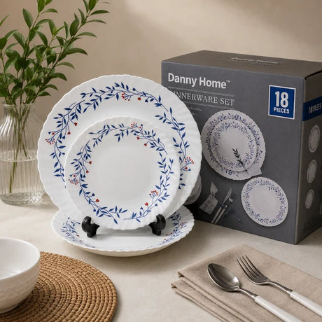 Danny Home Blue Botanical Dinner Set 18 Pieces at Zubaidas Homestore Pakistan