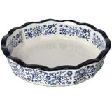 Danny Home Blue Floral Ceramic Pie and Quiche Baking Dish 25 cm at Zubaidas Homestore