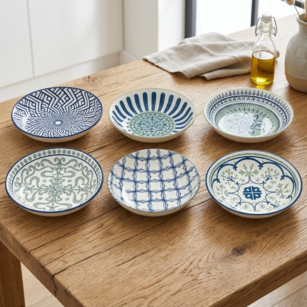 Danny Home Bohemian Dessert Side Bowl 6 Pieces Set 14.5cm at Zubaidas Homestore 