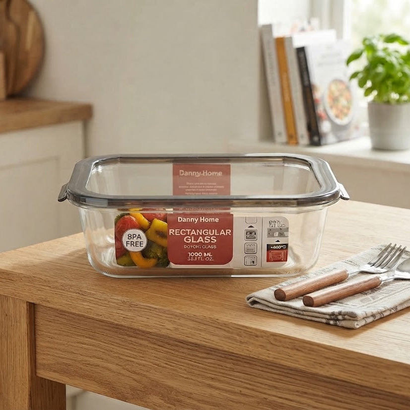 Danny Home Borosilicate Food&nbsp; Container 1000ml at Zubaidas Homestore 