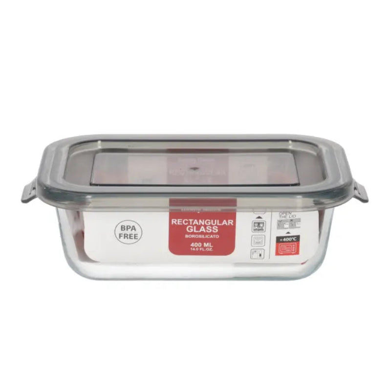 Danny Home Borosilicate Glass Food Container 400ml at Zubaidas Homestore 