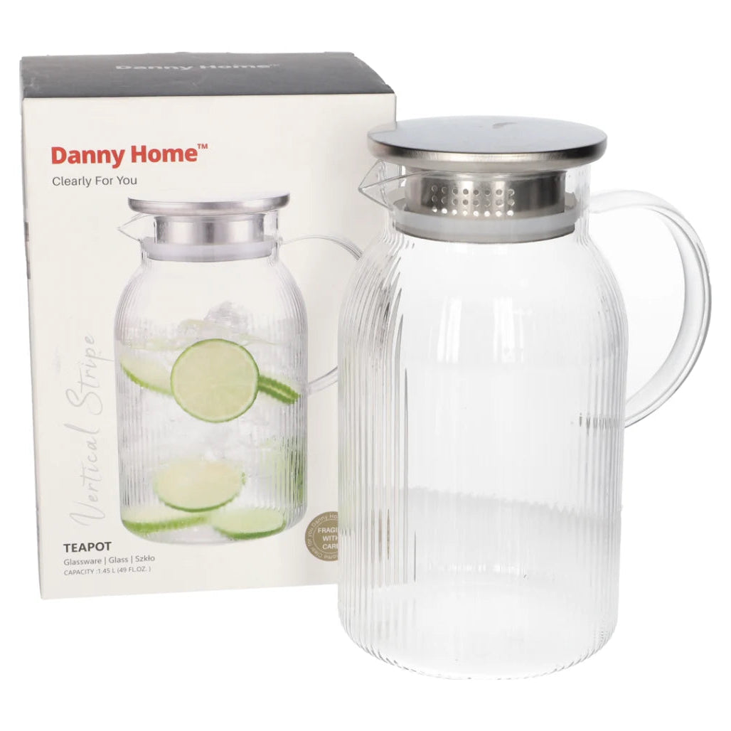 Danny Home Borosilicate Glass Juice Jar With Lid 1.45 Liter at Zubaidas Homestore 