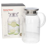 Danny Home Borosilicate Glass Juice Jar With Lid 1.45 Liter at Zubaidas Homestore 