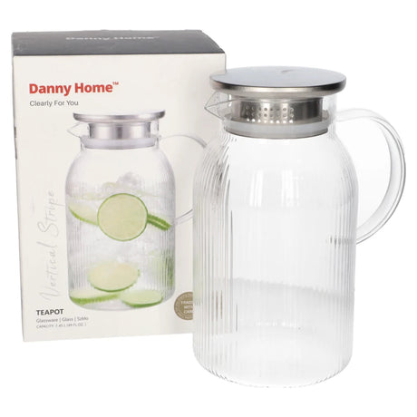 Danny Home Borosilicate Glass Juice Jar With Lid 1.45 Liter at Zubaidas Homestore 