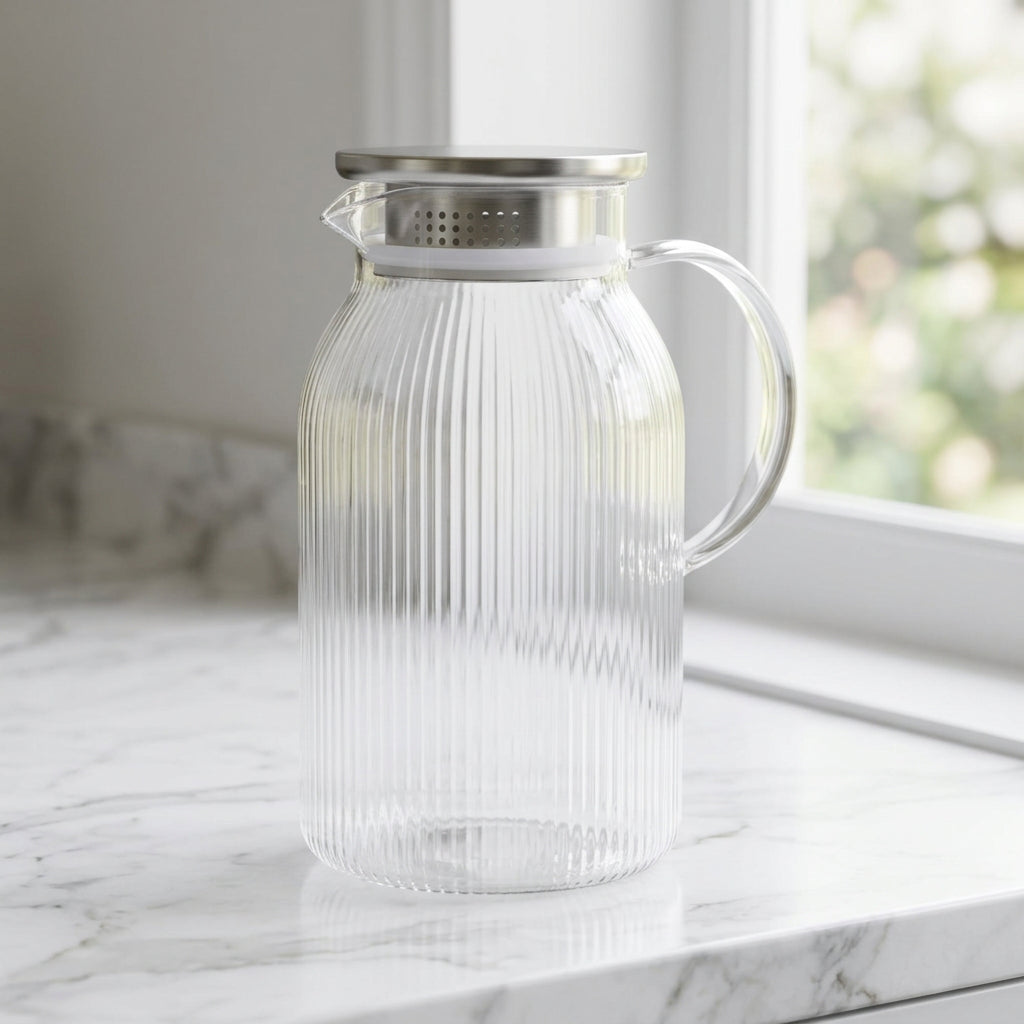 Danny Home Borosilicate Glass Juice Jar With Lid 1.45 Liter at Zubaidas Homestore