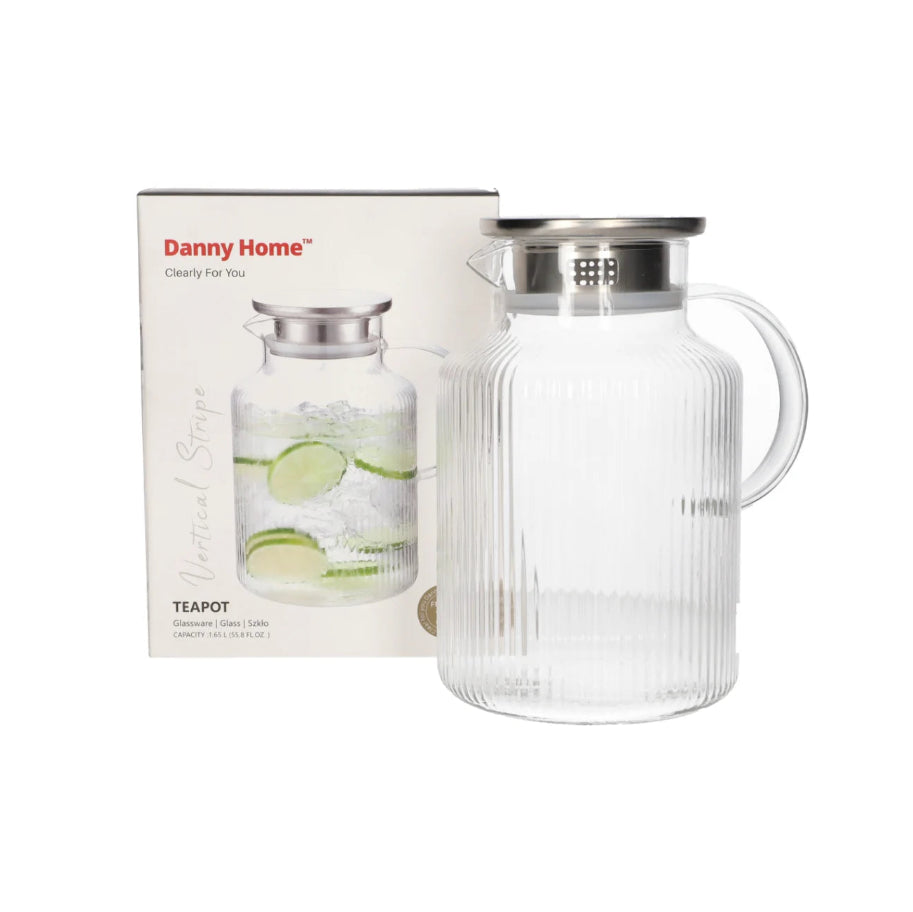 Danny Home Borosilicate Glass Juice Jar with Lid 1.65 Liter at Zubaidas Homestore 