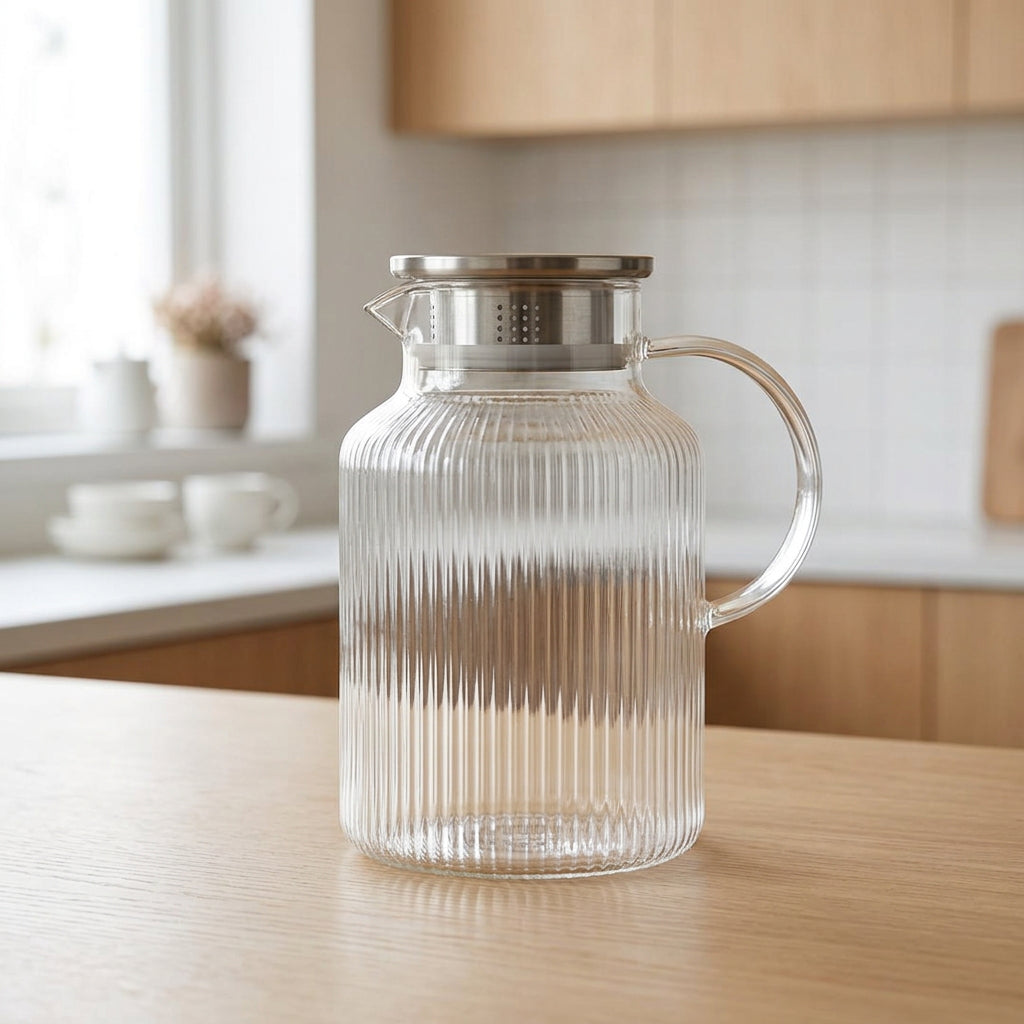Danny Home Borosilicate Glass Juice Jar with Lid 1.65 Liter at Zubaidas Homestore