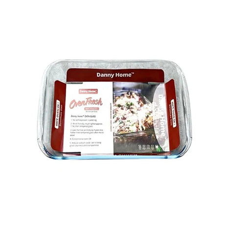 Danny Home Borosilicate Glass Oven Baking Dish 1.8 Liter at Zubaidas Homestore Pakistan