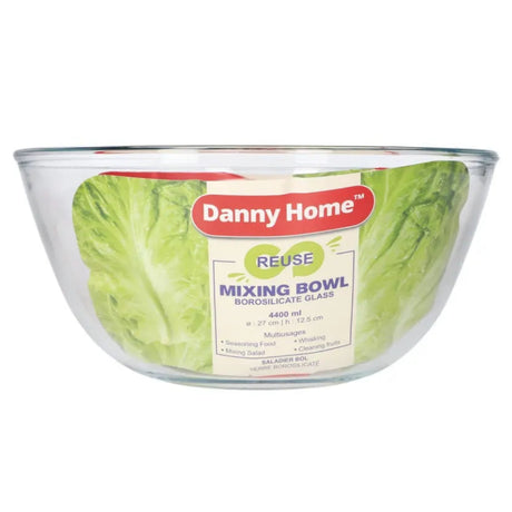 Danny Home Borosilicate Glass Salad Bowl 4400ml at Zubaidas Homestore 